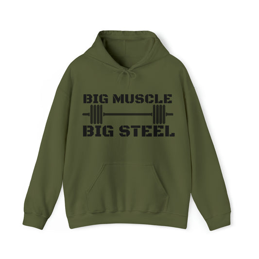 Big Muscle Big Steel Military Green Hoodie