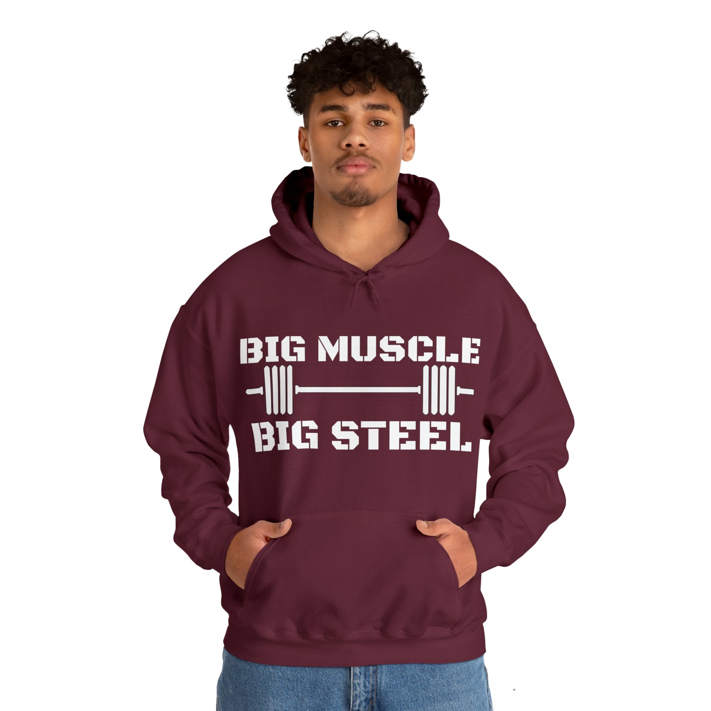 Big Muscle Big Steel Maroon Hoodie