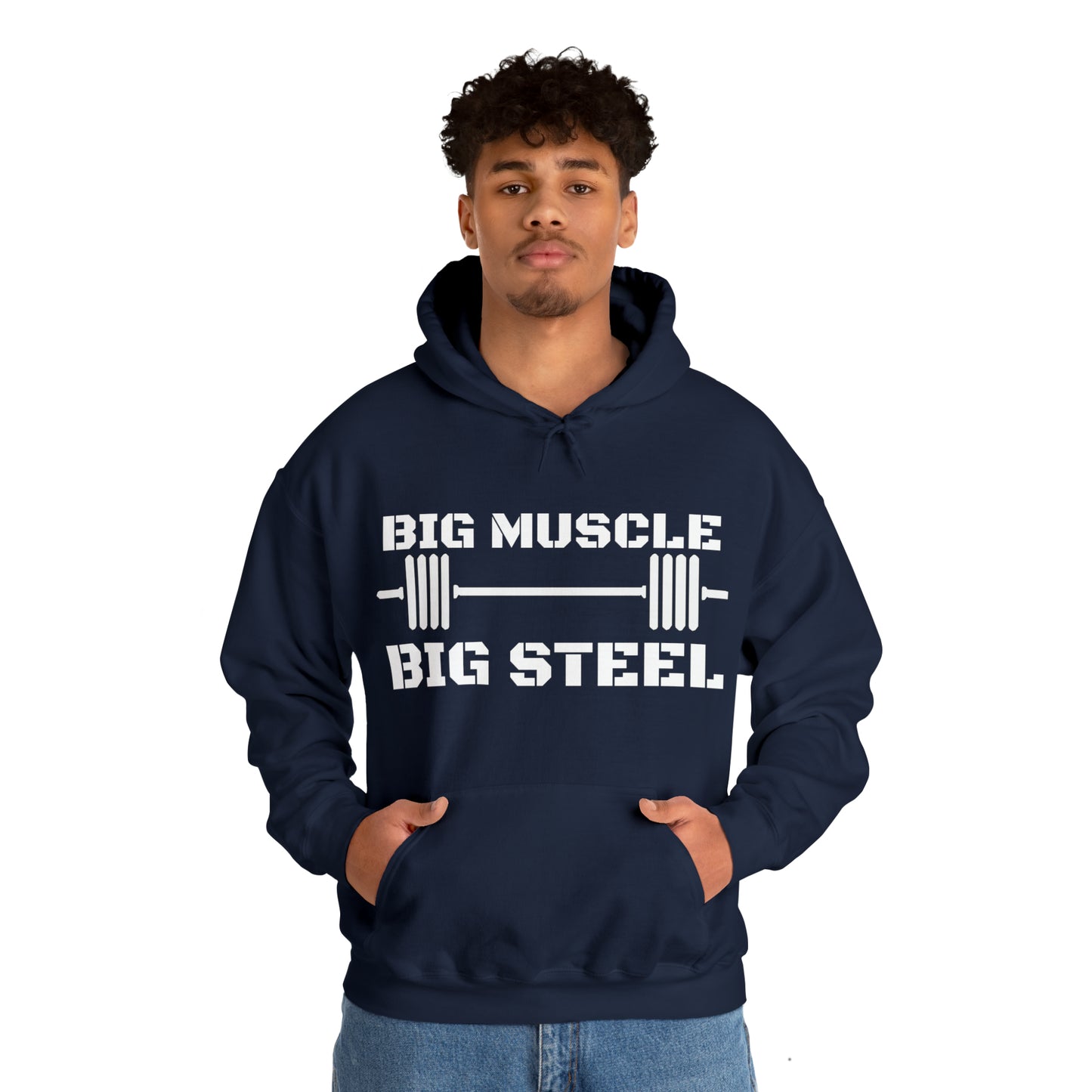 Big Muscle Big Steel Navy  Hoodie